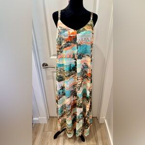 NWT Label of Love Isadora Italian scenic countryside dress - M